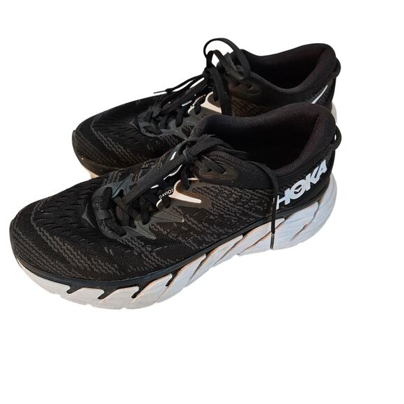 Hoka One One Gaviota Black and White Athletic Shoes Size Men’s 9D - Picture 8 of 10